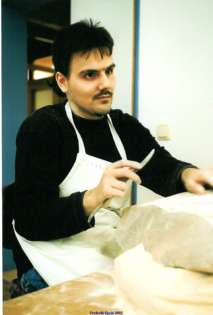 Frederik Egold  in der Galeriewerkstatt  2003